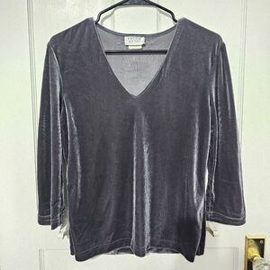 Silver Velvet Long Sleeve